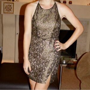 Gold BCBG Maxazria Dress